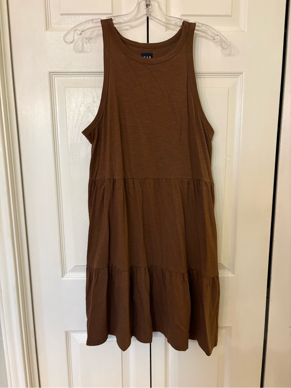 GAP Sleeveless Tiered Dress - Brown Medium